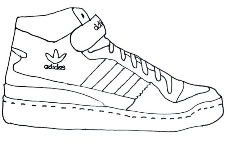 Tô màu Giày Adidas Đơn Giản
