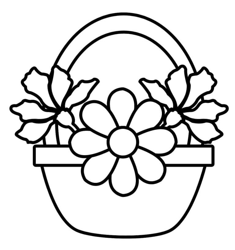 Tô Màu Giỏ Hoa