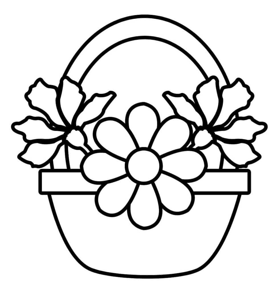 Tô Màu Giỏ Hoa
