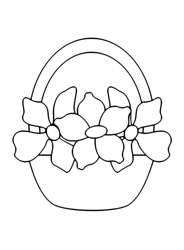 Tô màu Giỏ Hoa Đơn Giản