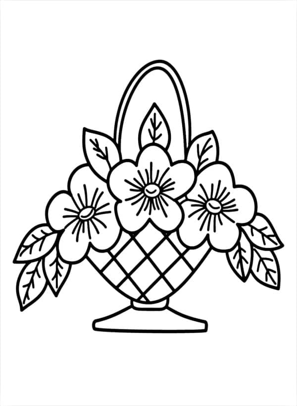 Tô màu Giỏ Hoa Tươi Đẹp Nhất