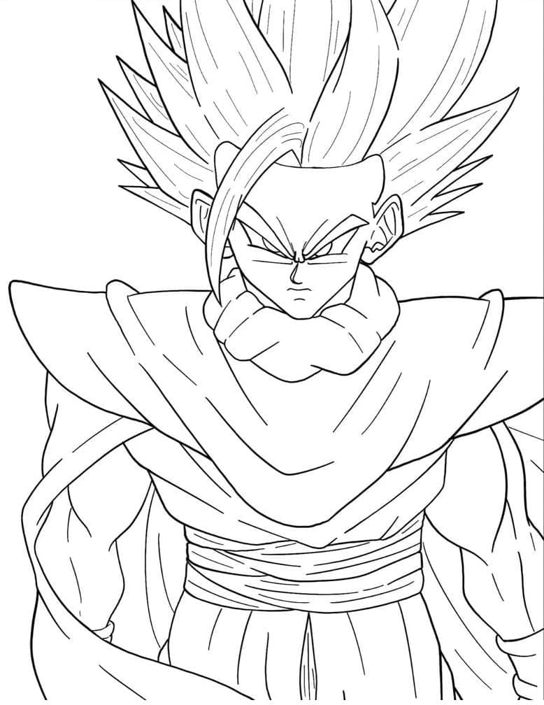 Tô màu Gohan Giận Dữ