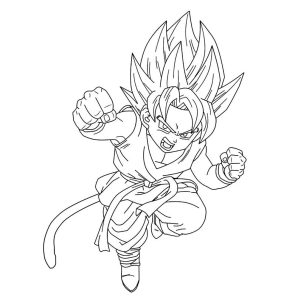 Tô màu Goku Bé Nhỏ Tức Giận