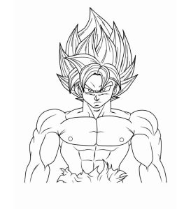 Tô màu Goku Nghiêm Túc