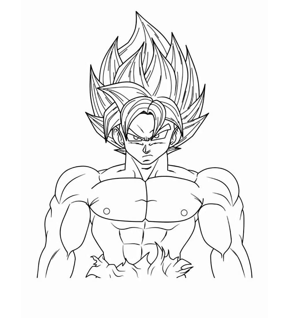 Tô màu Goku Nghiêm Túc