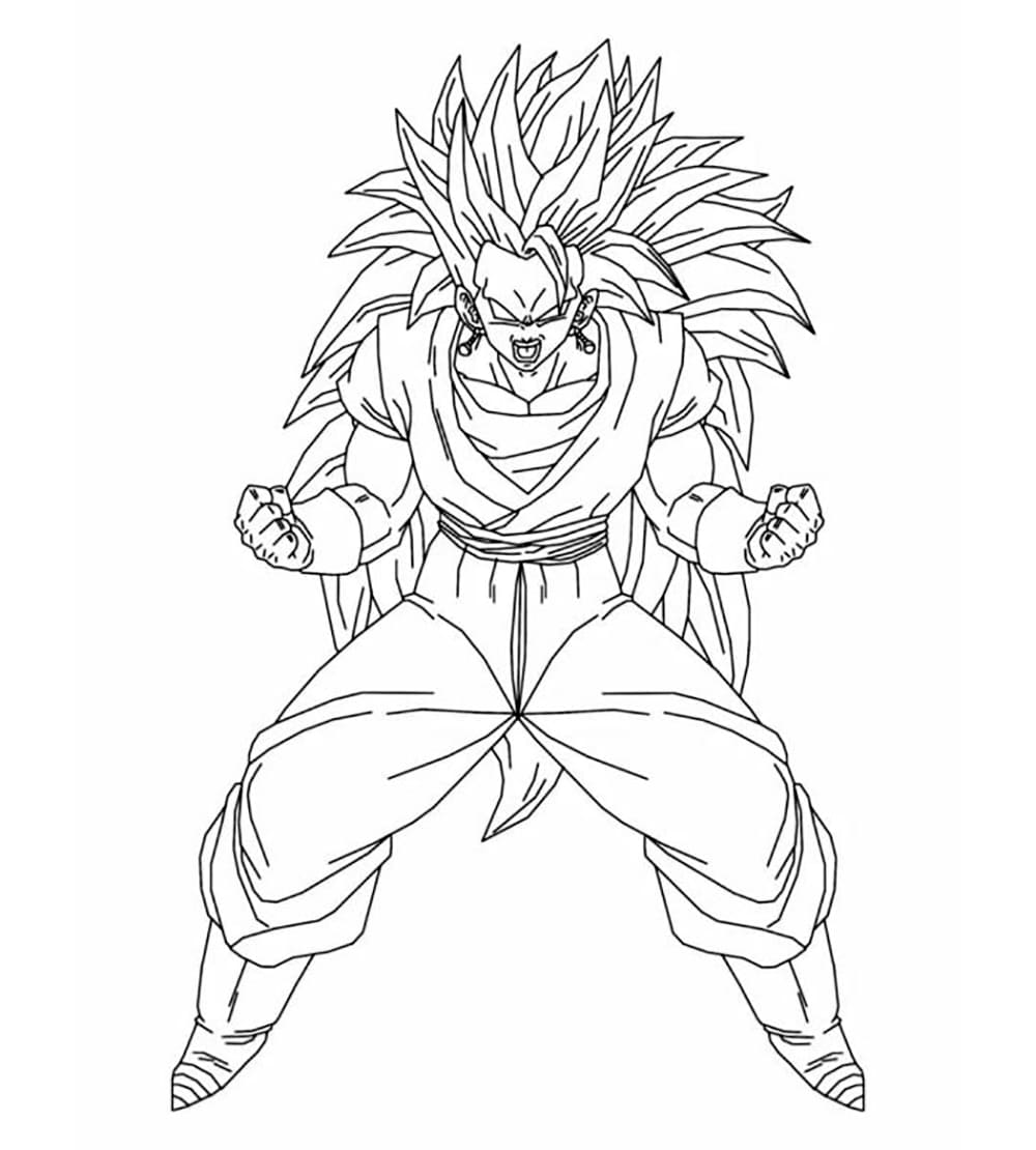 Tô màu Goku Sẵn Sàng Chiến Đấu