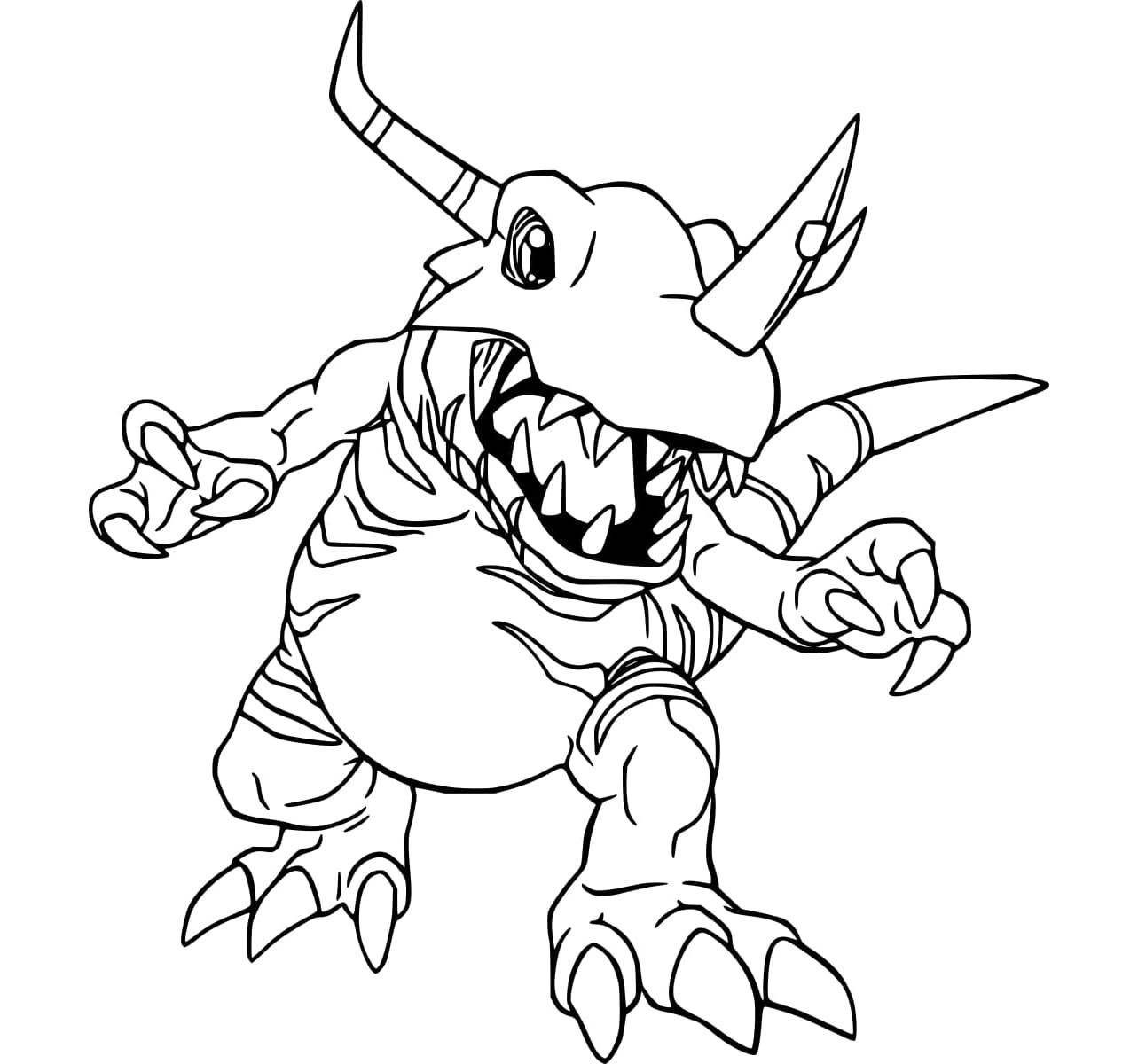 Tô màu Greymon