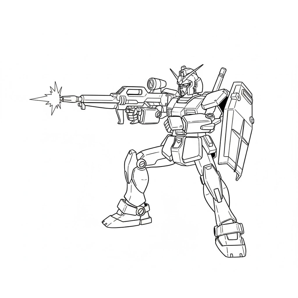 Tô màu Gundam Bắn Súng