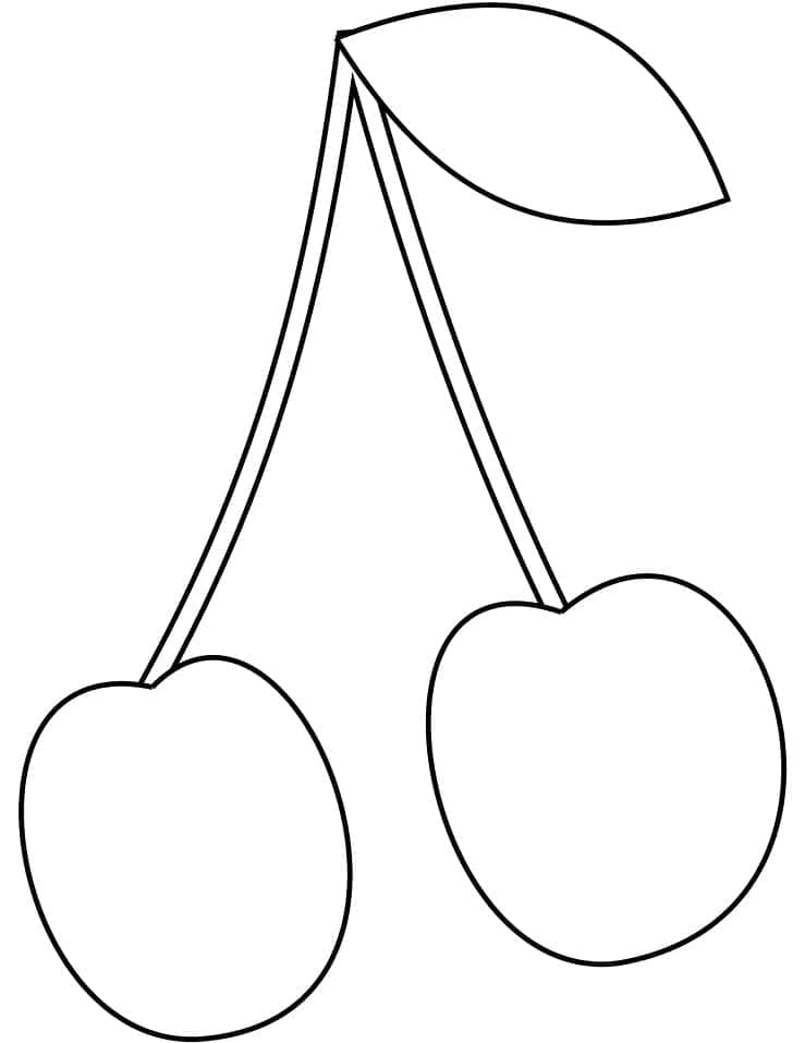 Tô màu Hai Cherry Đơn Giản