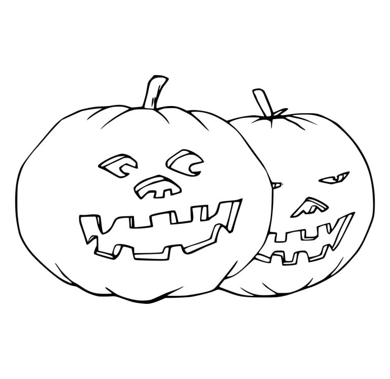Tô màu Hai Quả Bí Ngô Halloween