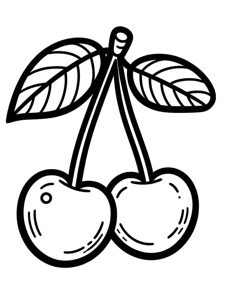 Tô màu Hai Quả Cherry