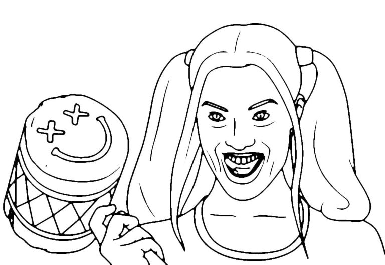 Tô màu Harley Quinn Điên Rồ