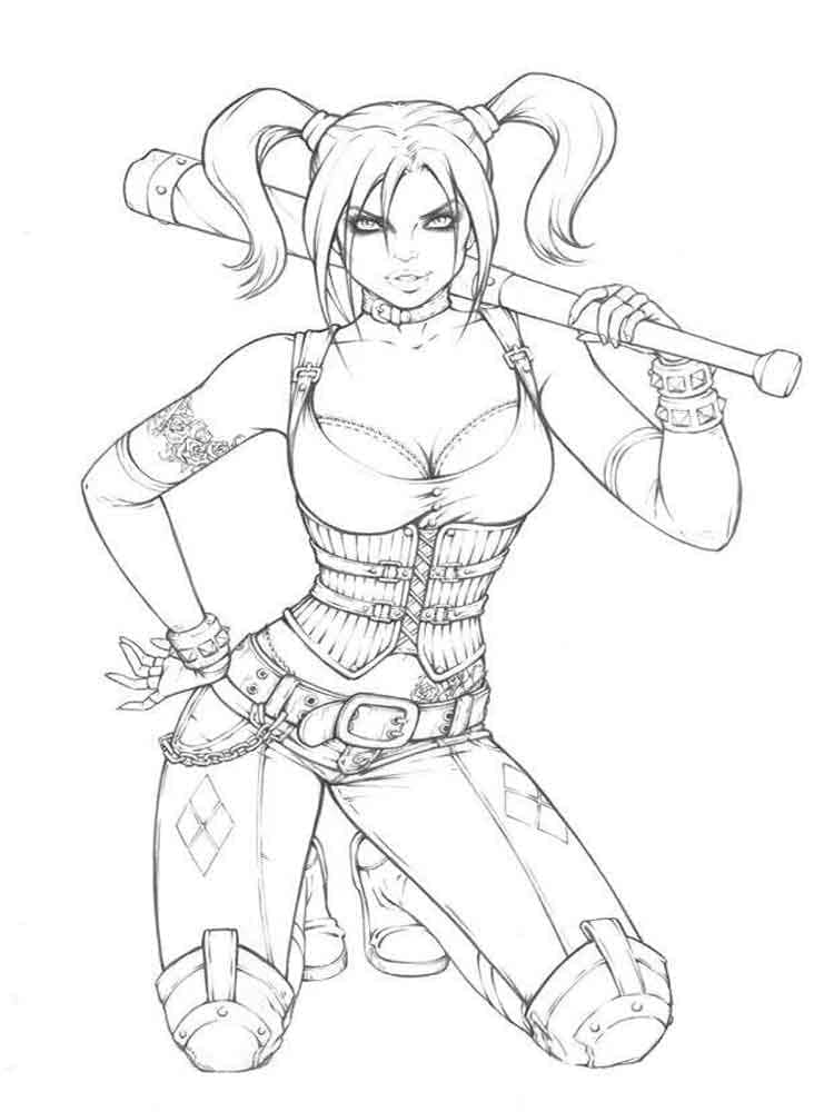 Tô màu Harley Quinn Ngầu
