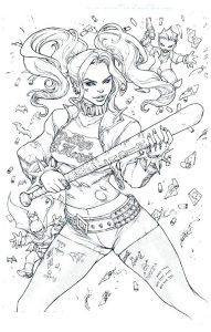 Tô màu Harley Quinn Phản Diện