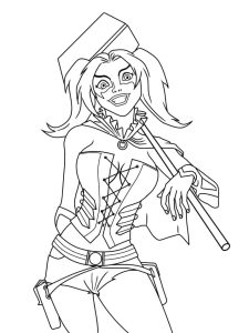 Tô màu Harley Quinn Và Cây Búa