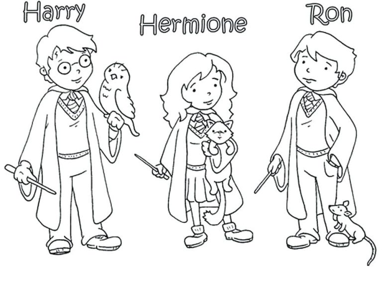 Tô màu Harry, Hermlone Và Ron