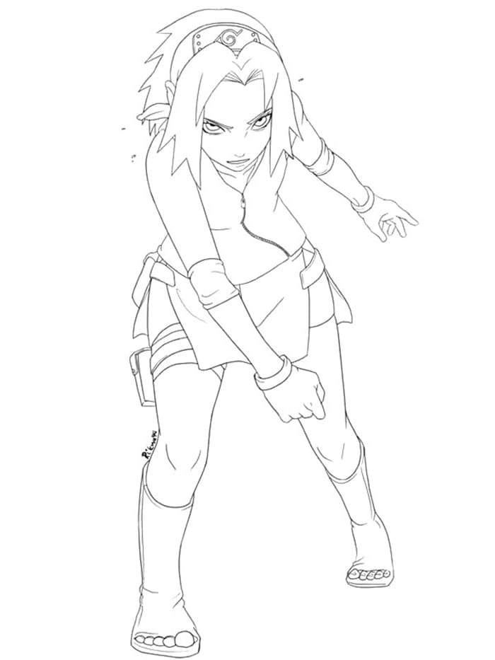Tô màu Haruno Sakura Giận Dữ