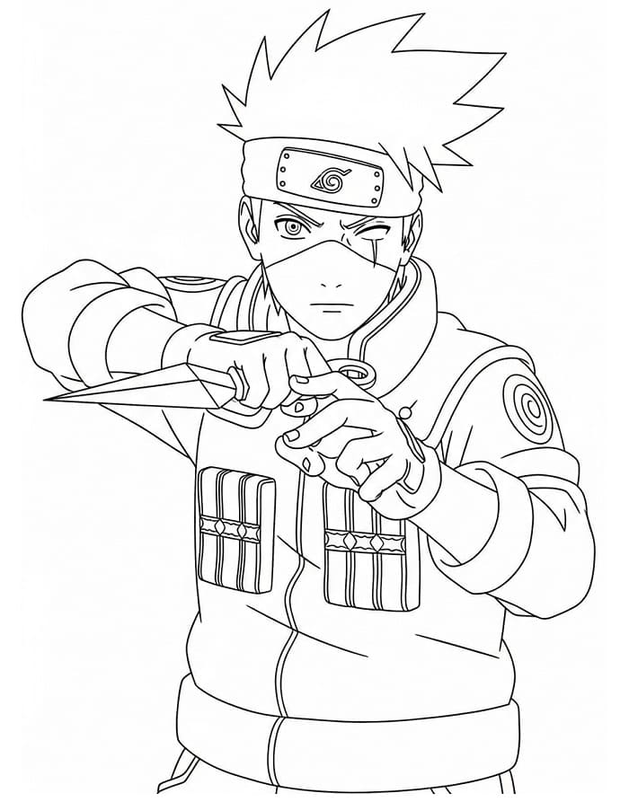 Tô màu Hatake Kakashi Chiến Đấu