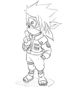Tô màu Hatake Kakashi Đáng Yêu