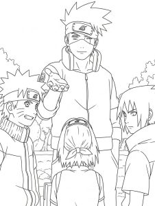 Tô màu Hatake Kakashi Mỉm Cười