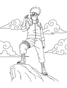 Tô màu Hatake Kakashi Trên Núi