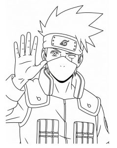 Tô màu Hatake Kakashi Vẫy Tay