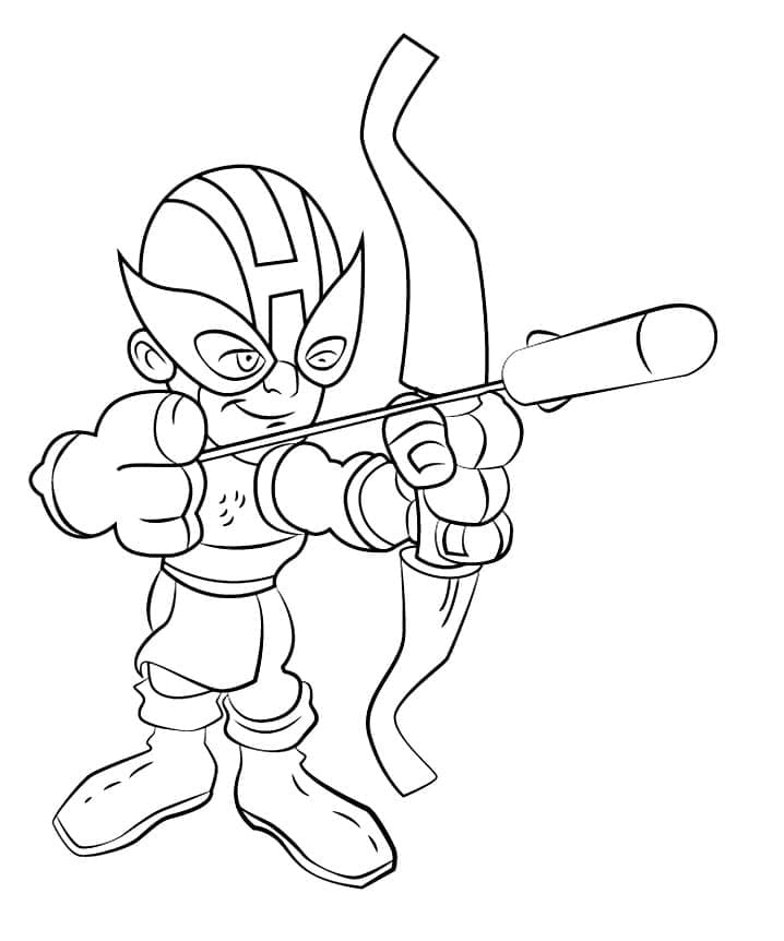Tô màu Hawkeye Cute