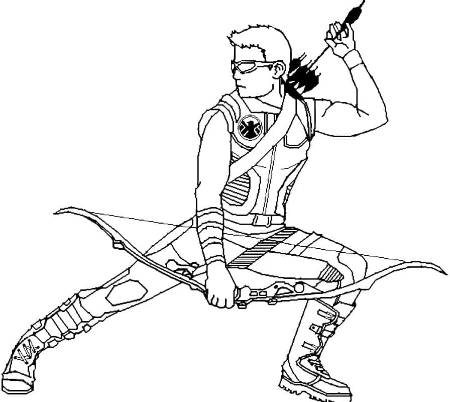 Tô màu Hawkeye Đang Chiến Đấu