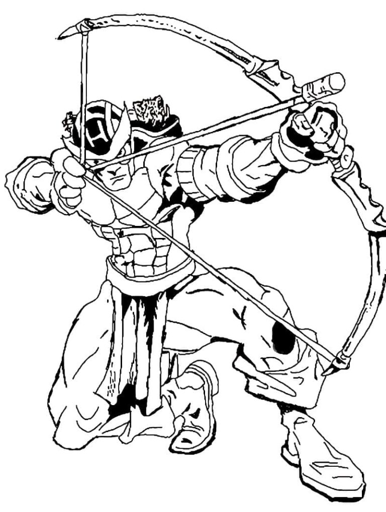Tô màu Hawkeye Siêu Anh Hùng