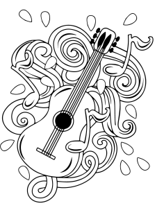 Tô màu Hình Ảnh Đàn Guitar