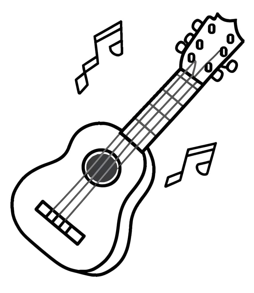 Tô màu Hình Ảnh Đàn Ukulele