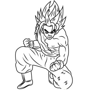 Tô màu Hình Ảnh Goku Tức Giận