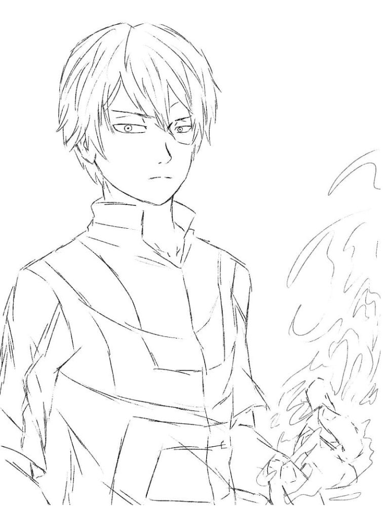 Tô màu Hình Ảnh Todoroki Shoto