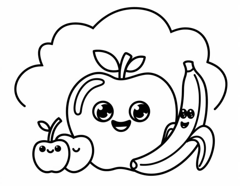 Tô màu Hoa Quả Đáng Yêu Và Dễ Thương