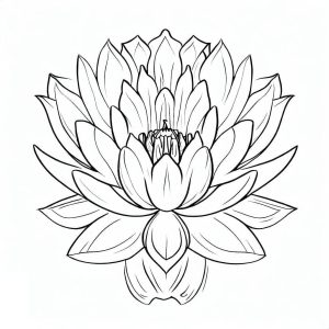 Tô màu Hoa Sen Nhiều Cánh