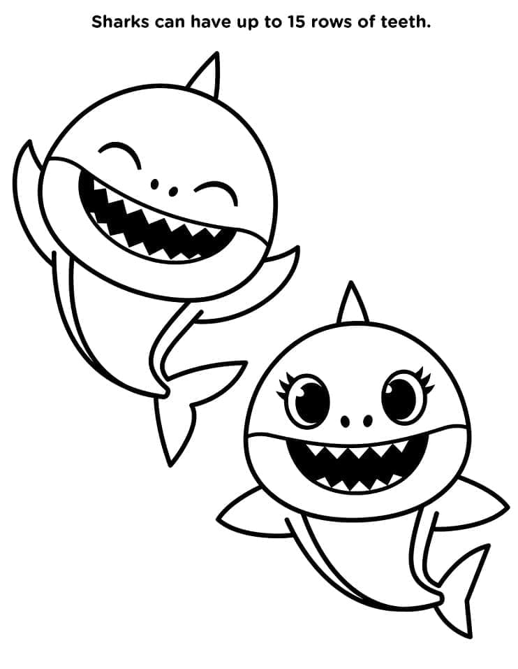Tô màu Hoạt Hình Baby Shark