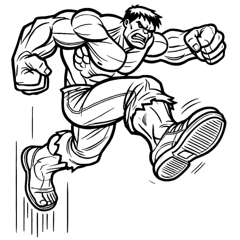 Tô màu Hulk Chạy Nhanh