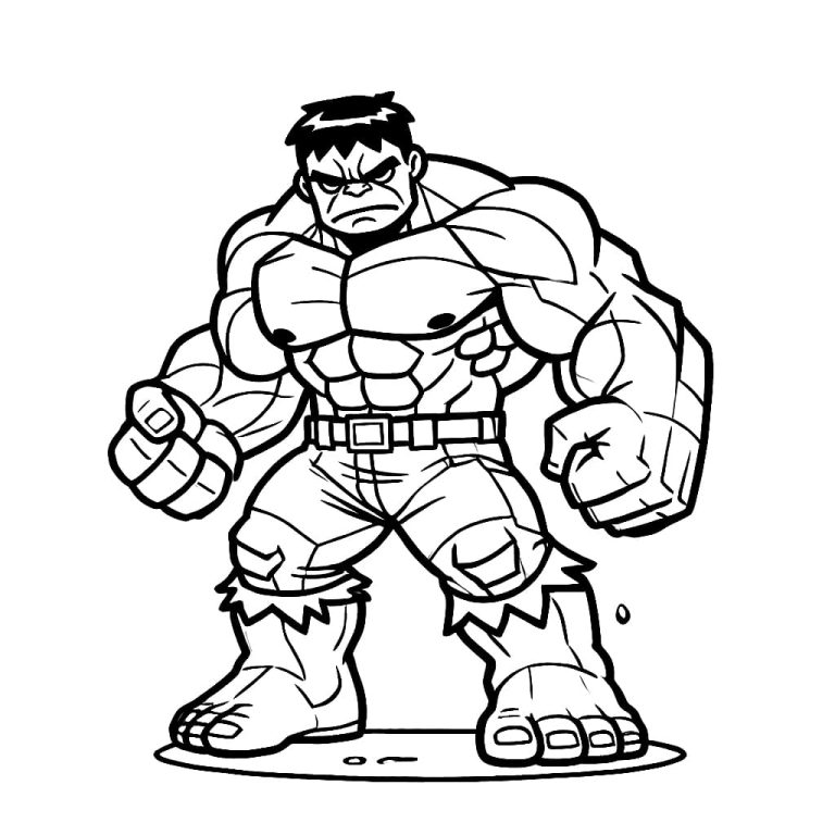 Tô màu Hulk Nhìn Chằm Chằm