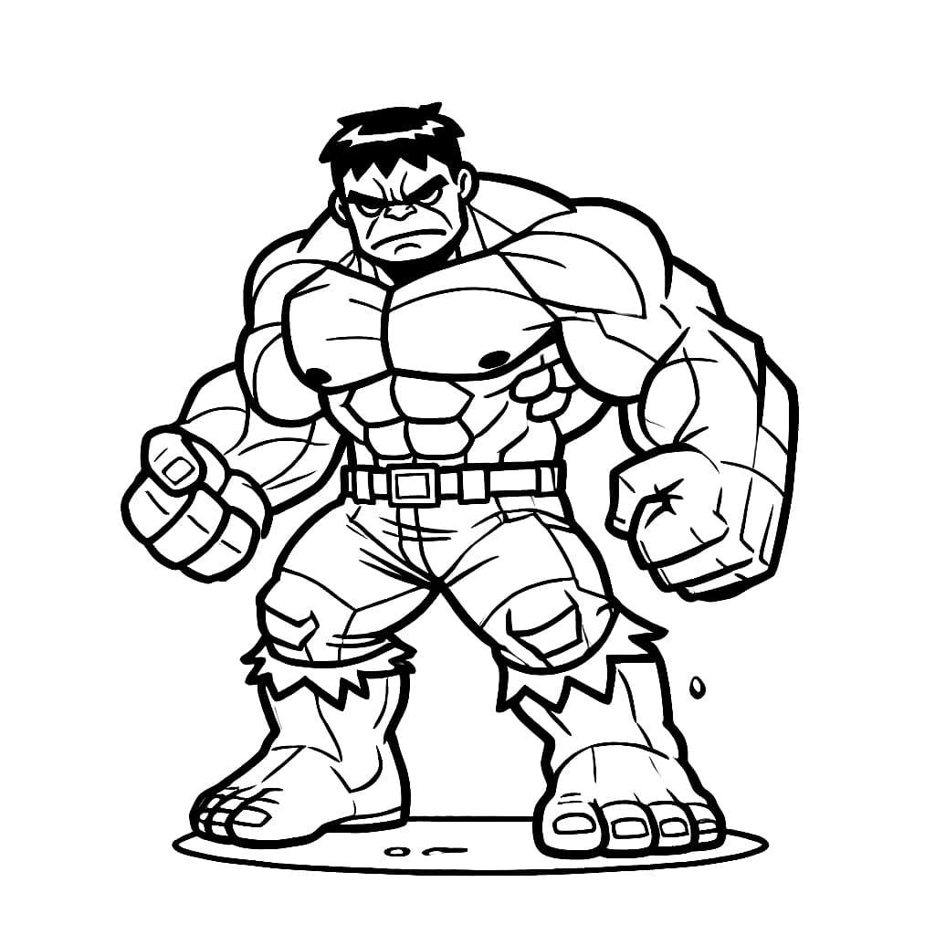 Tô màu Hulk Nhìn Chằm Chằm