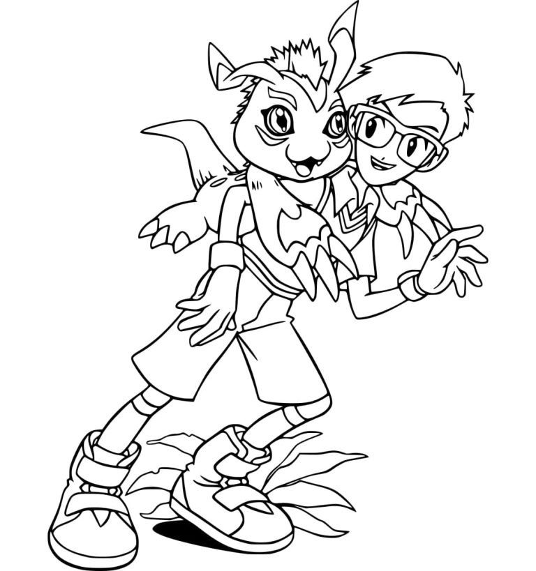 Tô màu Joe Với Gomamon