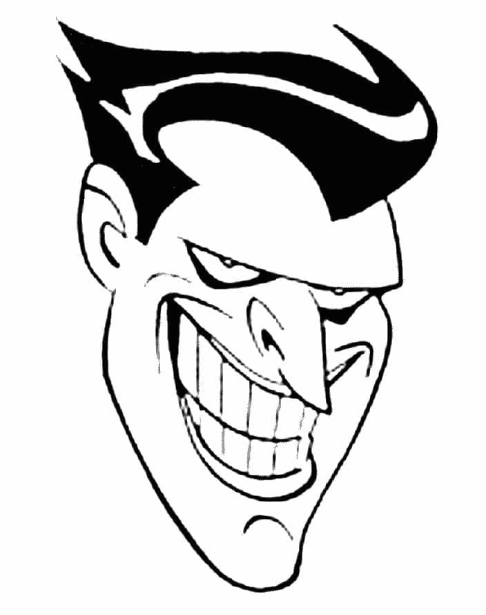 Tô màu Joker Mặt Hoạt Hình