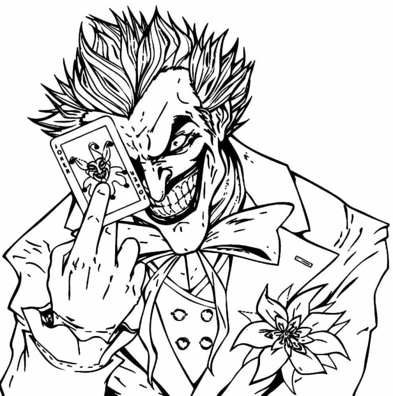 Tô màu Joker Với Lá Bài