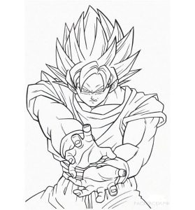 Tô màu Kamehameha Của Goku