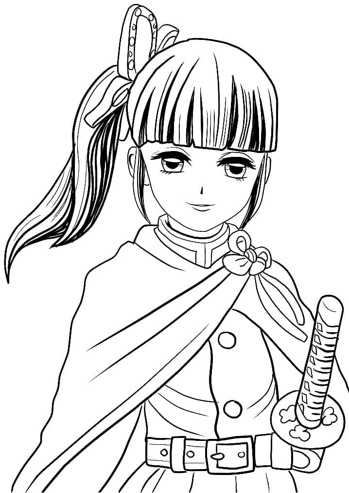 Tô màu Kanao Tsuyuri Anime Thanh Gươm Diệt Quỷ