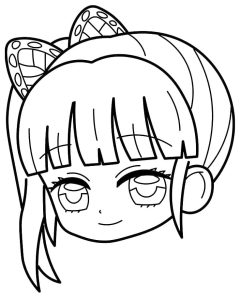 Tô màu Kanao Tsuyuri Thanh Gươm Diệt Quỷ