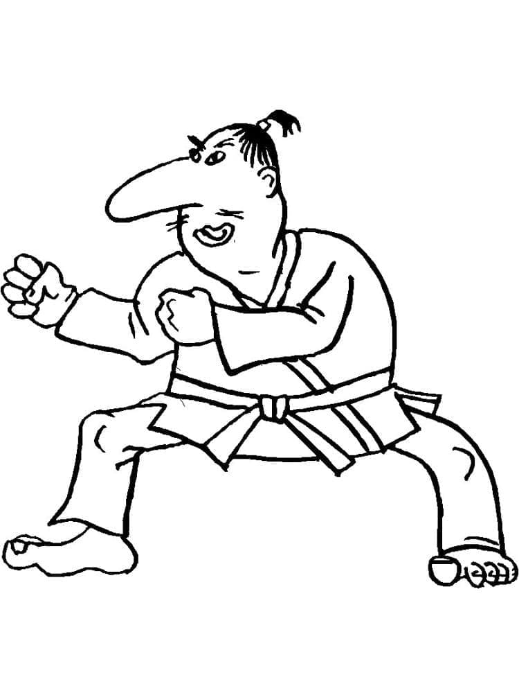 Tô màu Karate Thể Thao