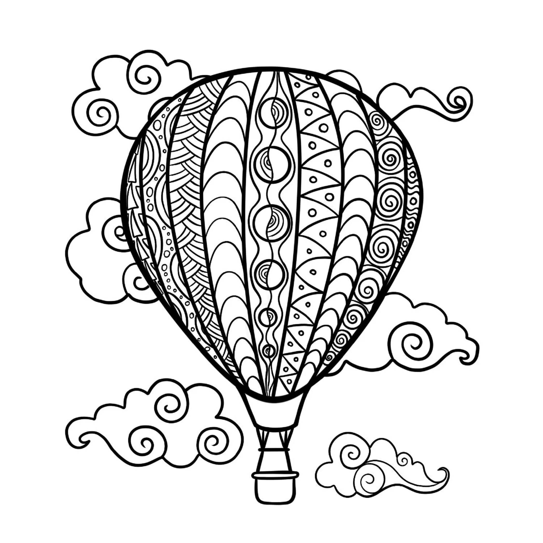 Tô màu Khinh Khí Cầu Mandala