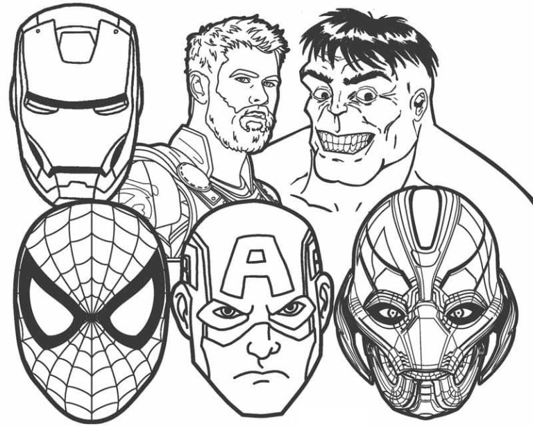 Tô màu Khuôn Mặt Các Avengers