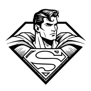 Tô màu Khuôn Mặt Siêu Nhân Superman
