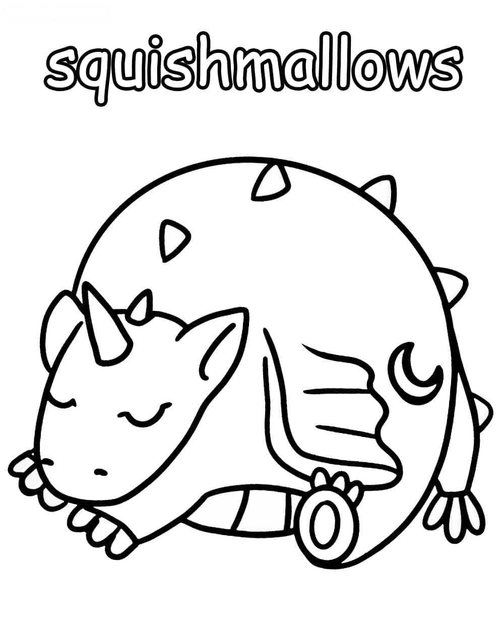 Tô màu Kì Lân Squishmallows
